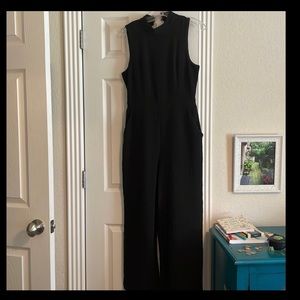 Anthro Eva Franco NWT black jumpsuit with back cut out S